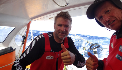 Jean-Pierre Dick et Yann Eliès vers la victoire sur St Michel Virbac victoire St Michel Virbac Transat Jacques Vabre
